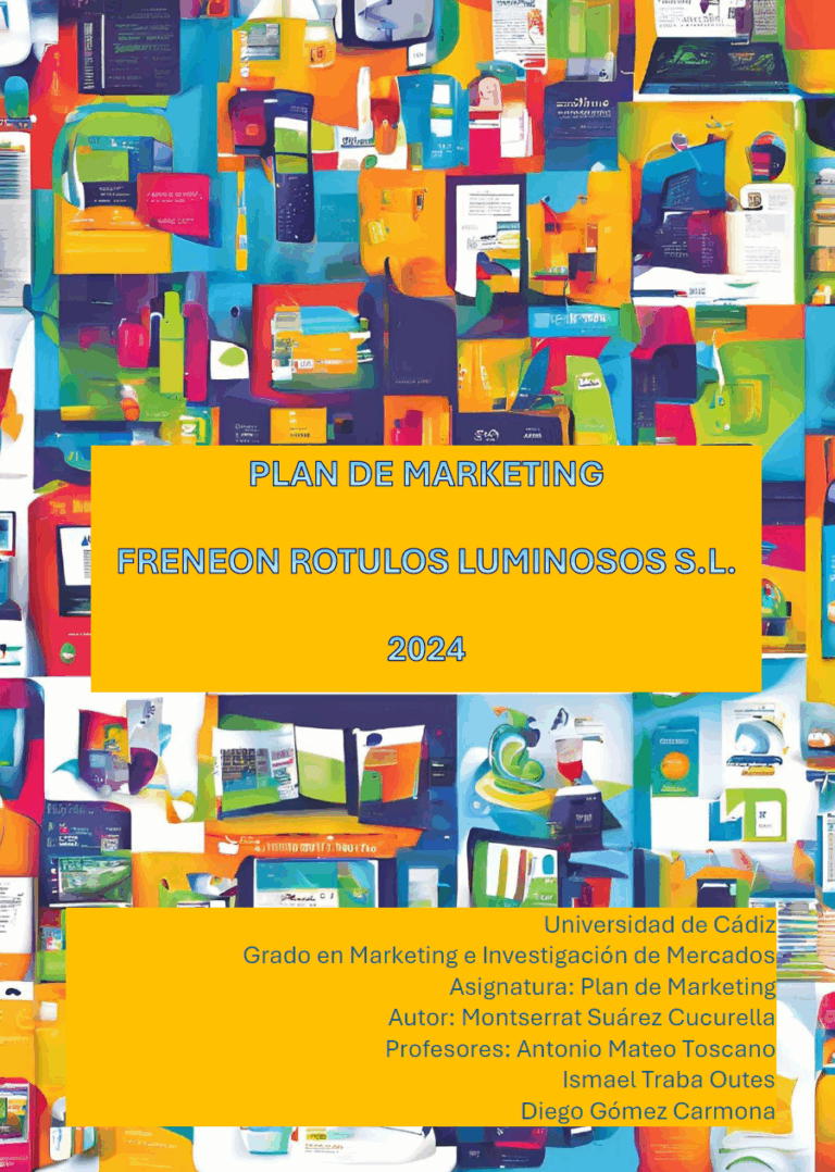 portada plan de marketing freneon